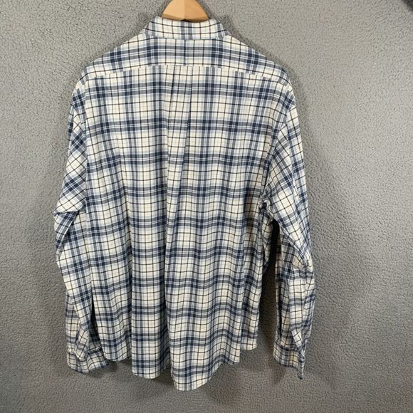 Polo Ralph Lauren Shirt Mens Large L Blue Plaid Flannel Button Up Long Sleeve - Picture 3 of 7
